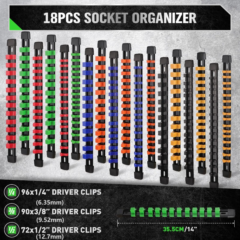 18-Piece Socket Organizer Set  - Drawer Slide Pair ulasan dan harga