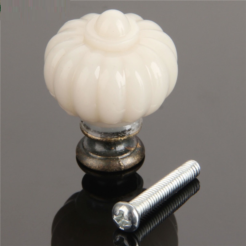 1Pc Acrylic Ivory White Pumpki - Furniture Hardware Restoration ulasan dan harga