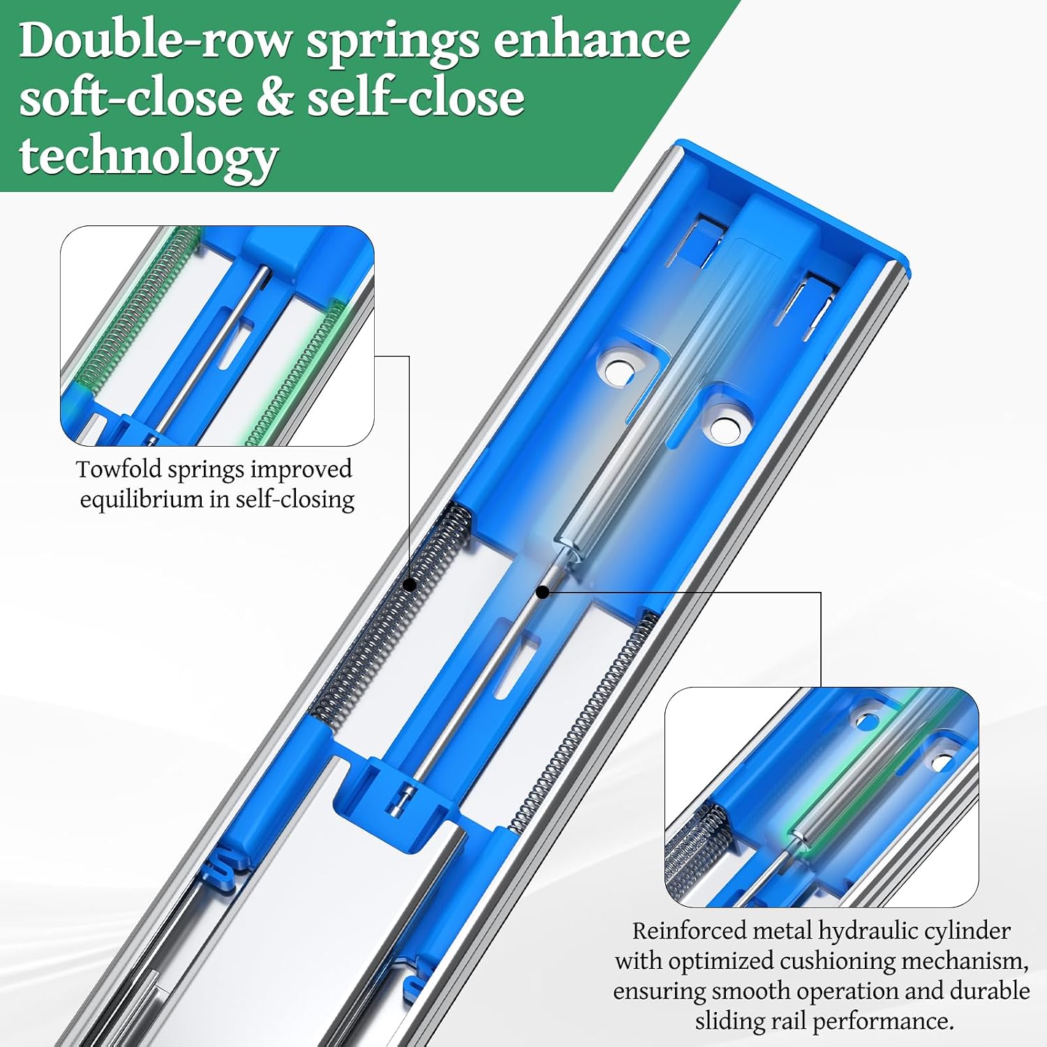 14 Inch Full Extension Soft Cl - Drawer Slide Pair ulasan dan harga