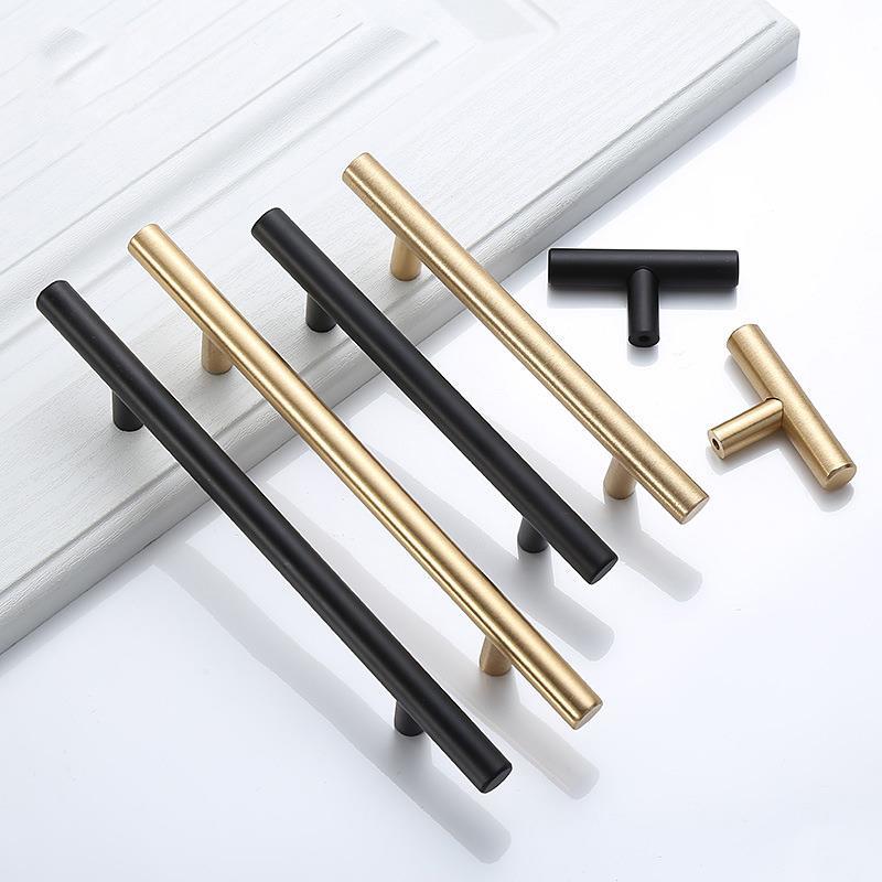 Modern Gold Brushed Straight C - Furniture Hardware Restoration ulasan dan harga