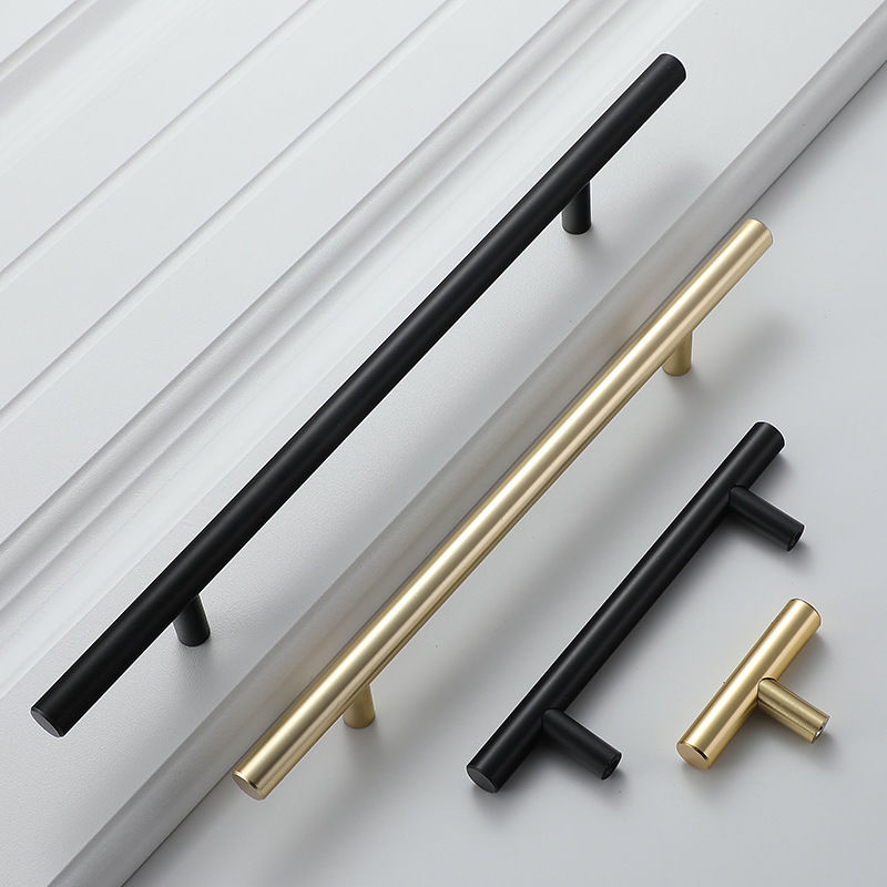 Modern Gold Brushed Straight C - Furniture Hardware Restoration ulasan dan harga