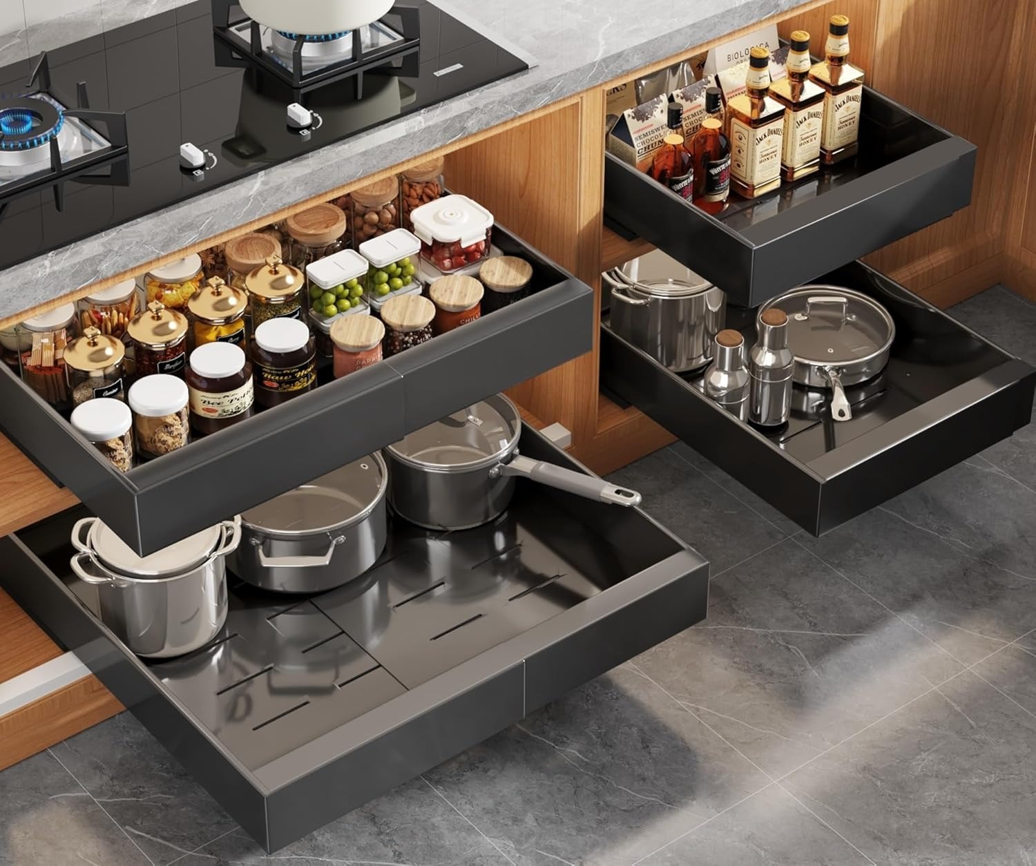 Expandable Pull Out Cabinet Or - Drawer Slide Pair ulasan dan harga