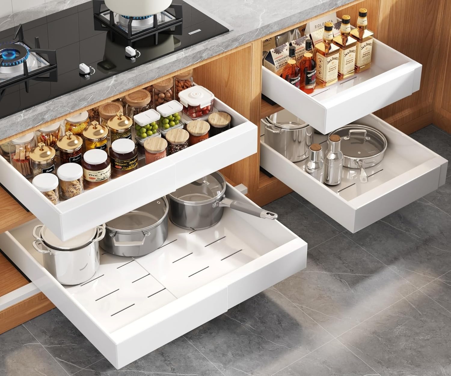 Expandable Pull Out Cabinet Or - Drawer Slide Pair ulasan dan harga