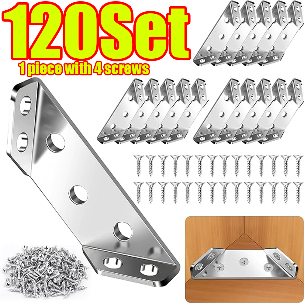 1-120Set Furniture Corner Conn - Furniture Hardware Screws ulasan dan harga