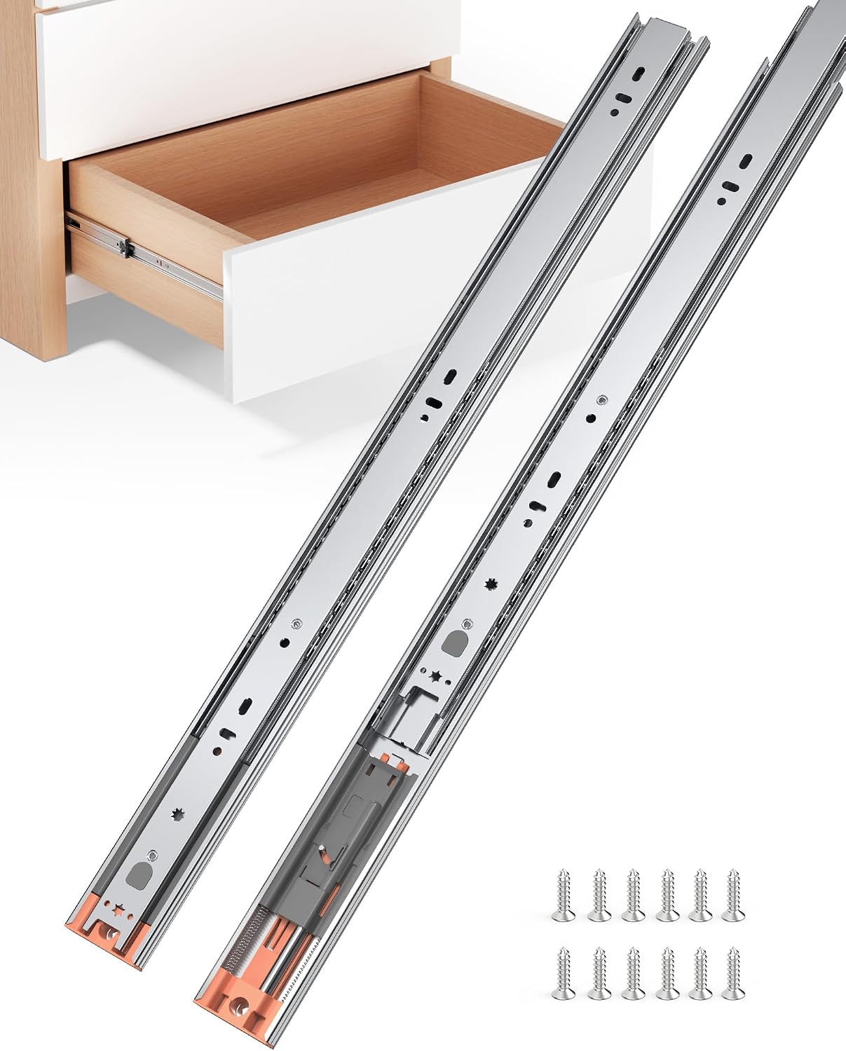 24 Inch Side Mount Soft Close  - Drawer Slide Pair ulasan dan harga