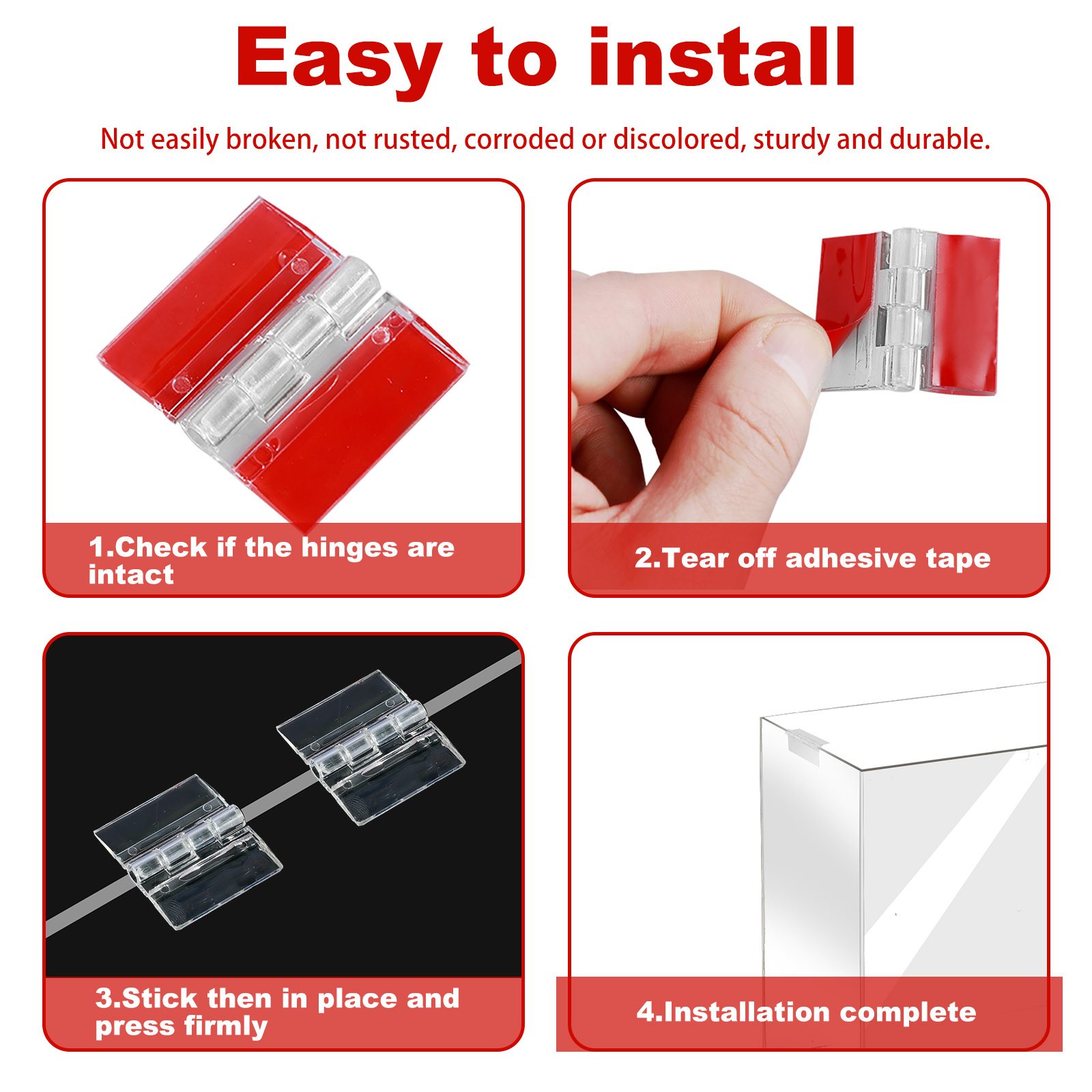 10/20Pcs Folding Hinges Acryli - Furniture Hardware Replacement Parts ulasan dan harga