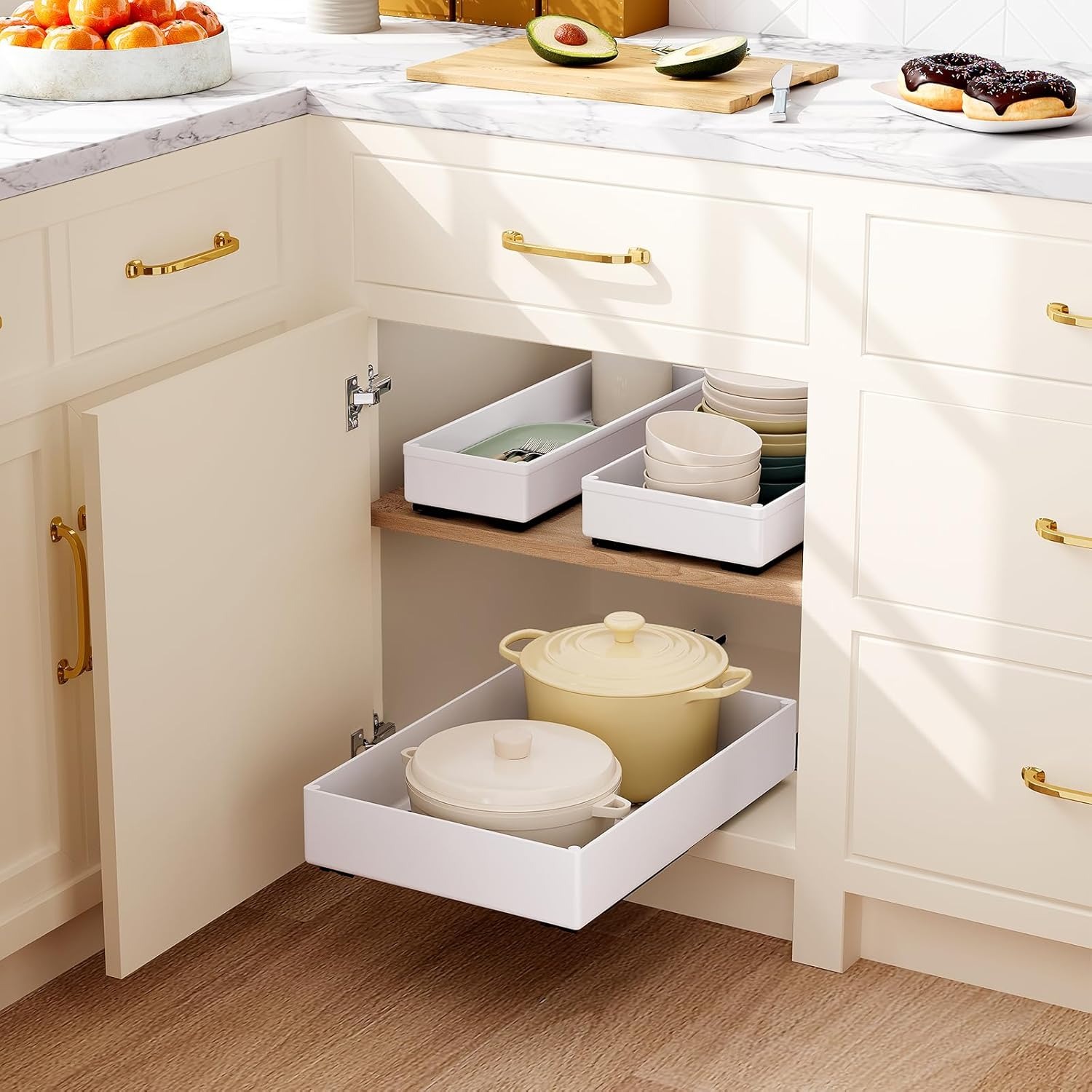1-2pcs Kitchen Organizer Pull  - Drawer Slide Pair ulasan dan harga
