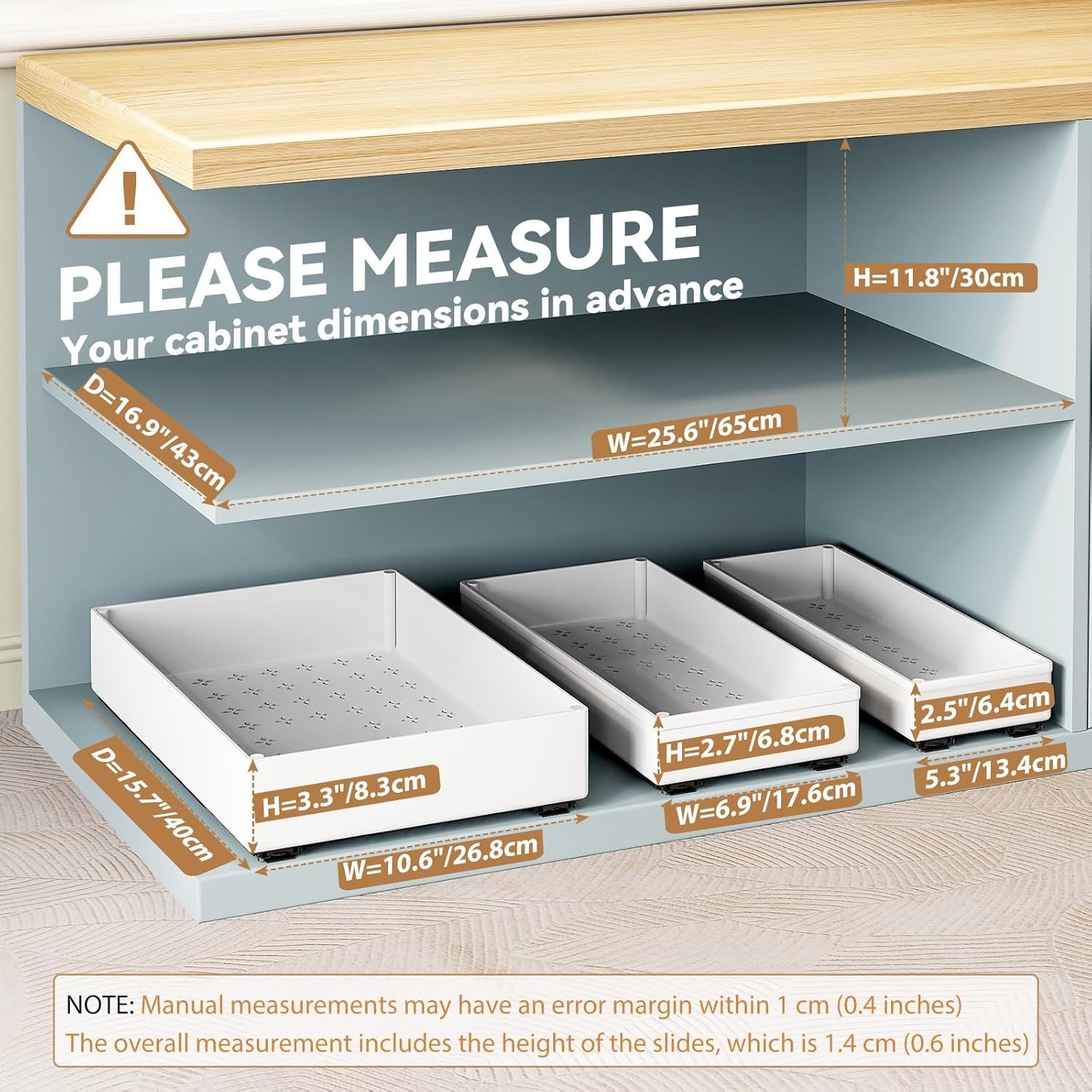 1-2pcs Kitchen Organizer Pull  - Drawer Slide Pair ulasan dan harga
