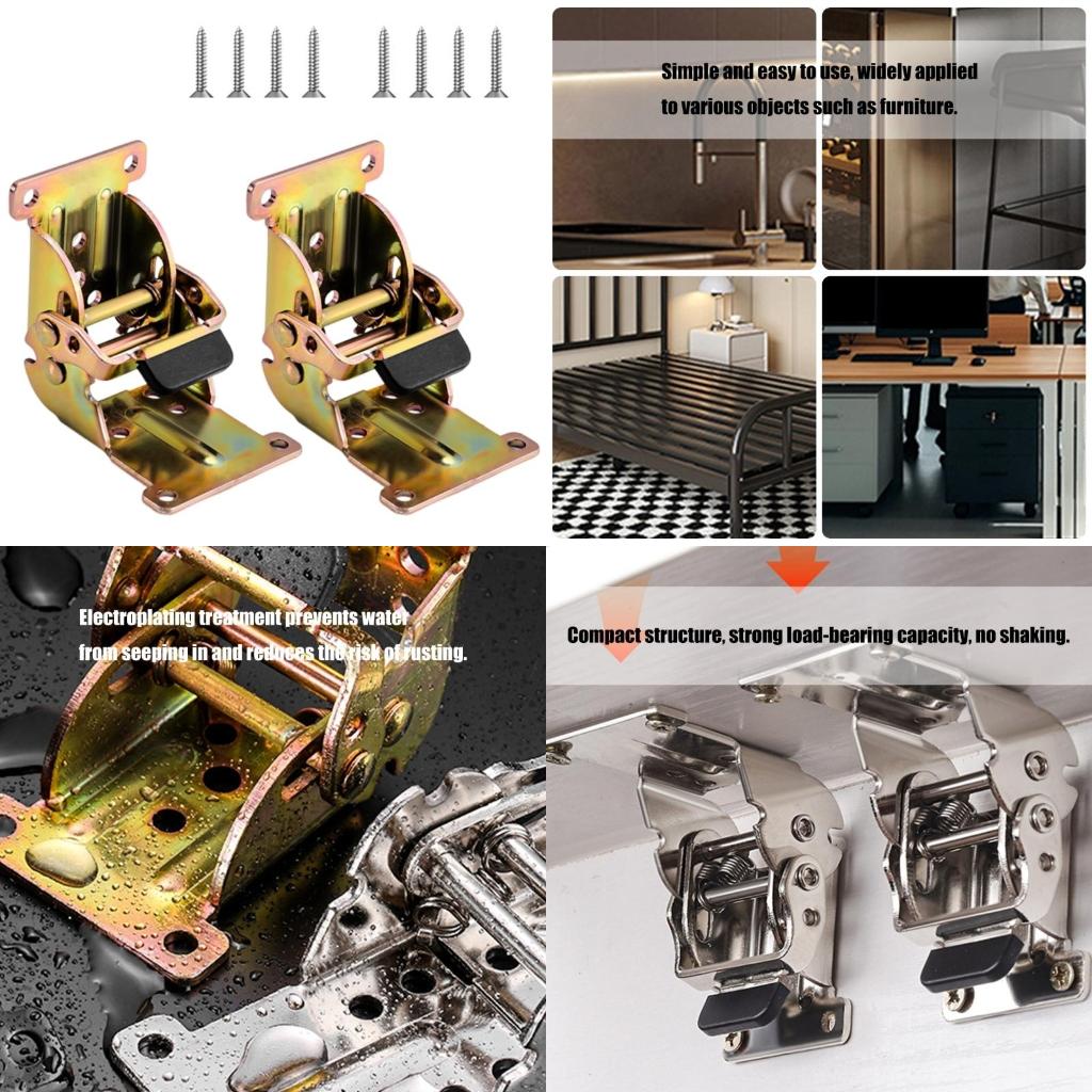 2pcs Locking Folding Hinges Co - Quality Furniture Hardware ulasan dan harga