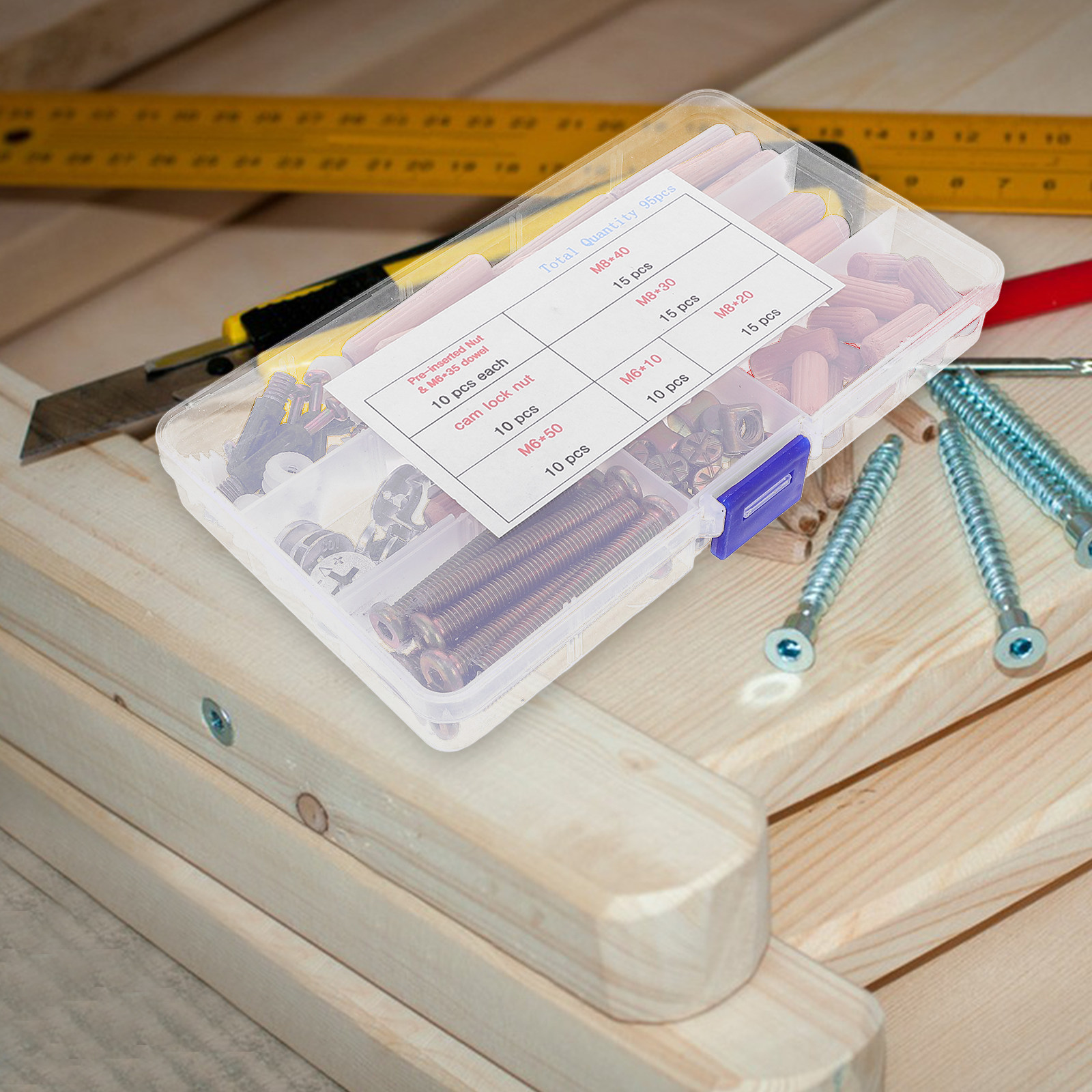 95Pcs Furniture Connector Hard - Furniture Hardware For Bed ulasan dan harga