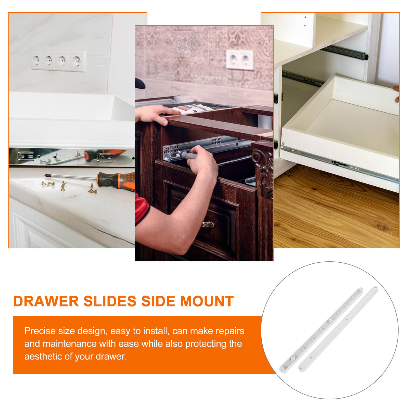 2Pcs Plastic Drawer Slides Smo - Drawer Slide Pair ulasan dan harga