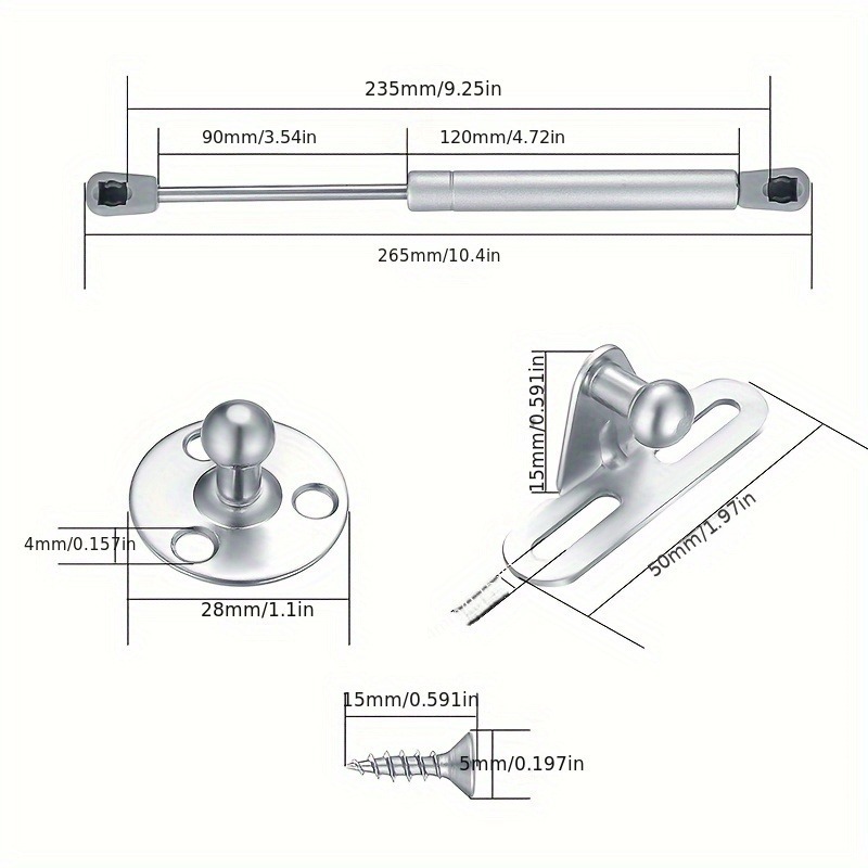 2pcs Gas Spring Shocks Struts  - Furniture Hardware Replacement Parts ulasan dan harga