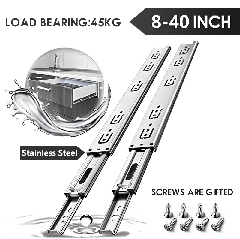 AOLISHENG 1 Pair Stainless Ste - Drawer Slide Pair ulasan dan harga